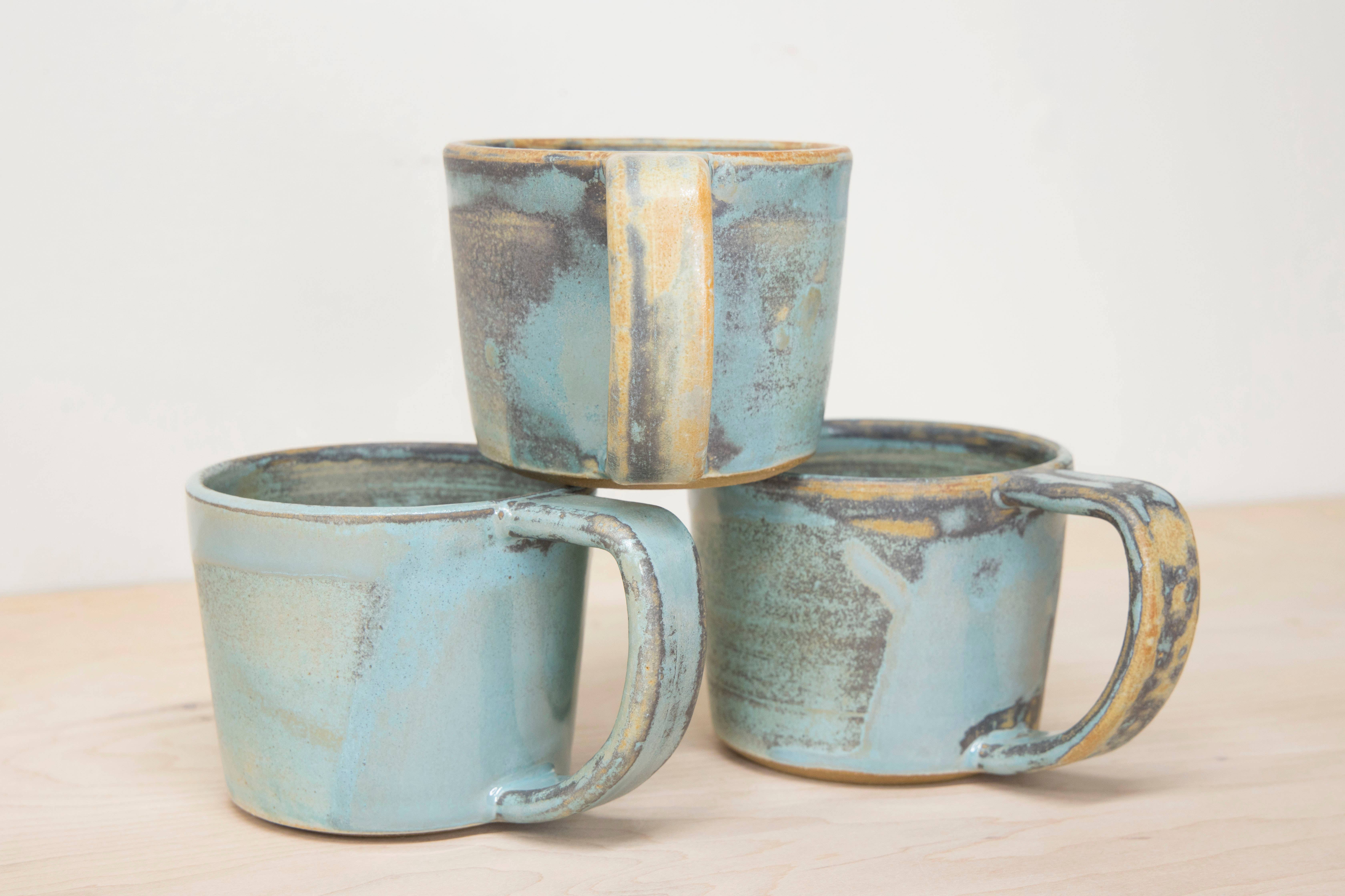 Harper and Co. - Wholesale Coffee Mug - Handmade Mug in Turquoise Patina - Medium Size1
