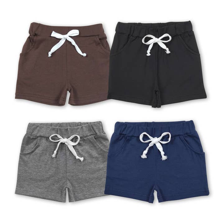 Cotton pockets 4 colors boys summer shorts for wholesale by Yawoo Garments
