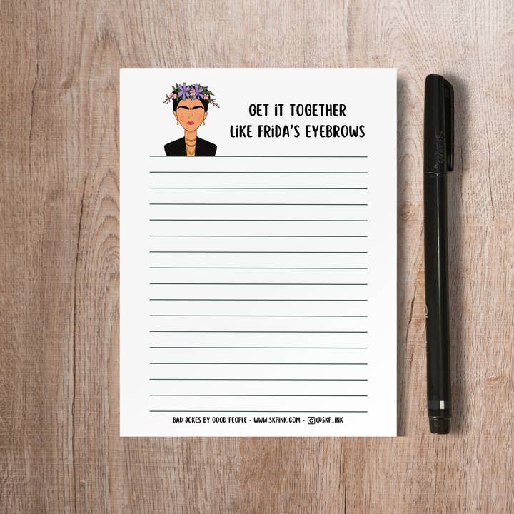 SKP ink - Wholesale Notepad - Funny Frida Notepad | Frida Kahlo Stationery