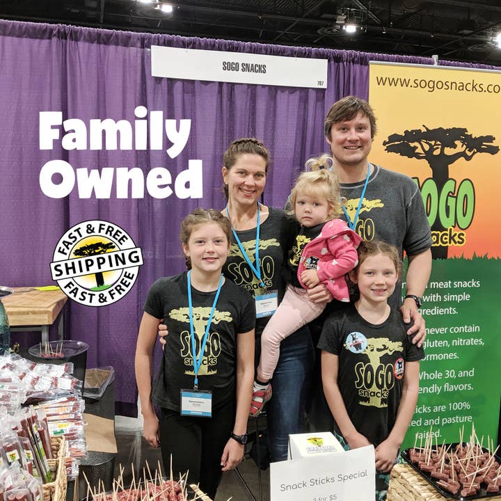 Sogo Snacks - Wholesale Jerky - Smokey Sweet 100% Grass-Fed Beef Sticks
