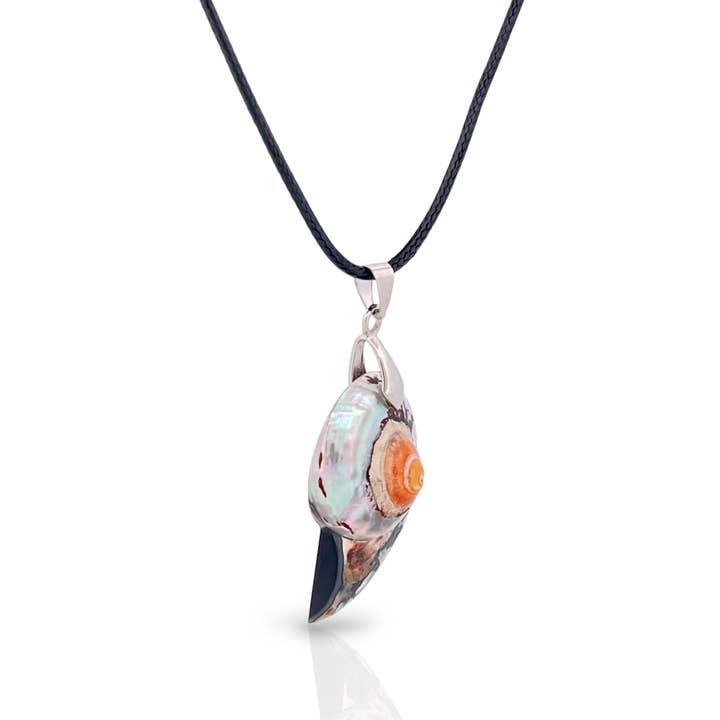 BESHEEK JEWELRY - Wholesale Pendant/Charm Necklace - Zebra Mother of Pearl Nautilus Shell Pendant Necklace2