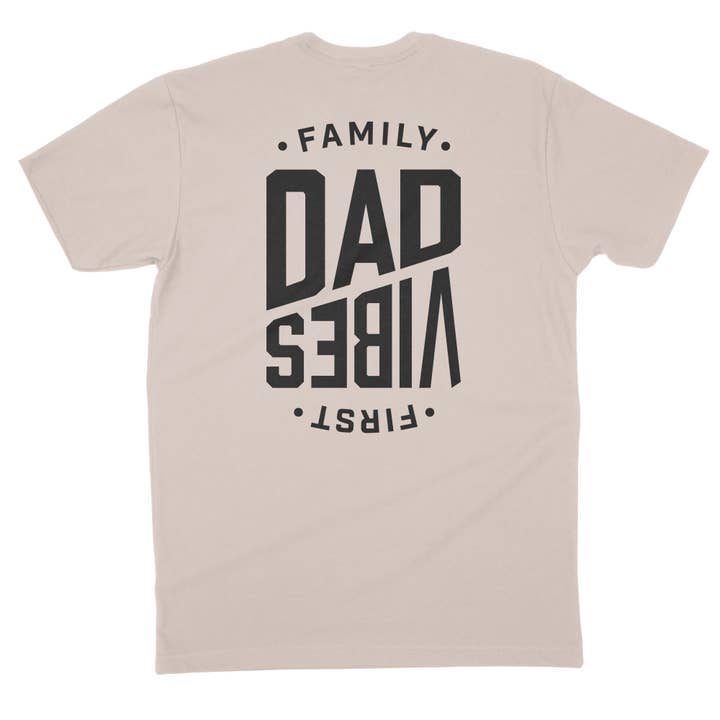 Sand DadVibes Logo Shirt for wholesale by Dadbod Apparel