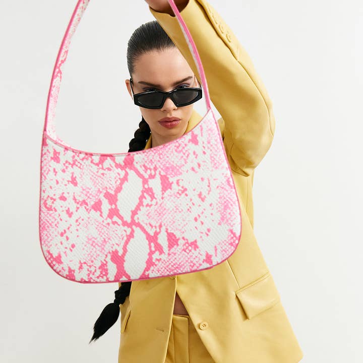 Glynit - Wholesale Shoulder Bag - Women's - Lexi bag PYTHON PINK2