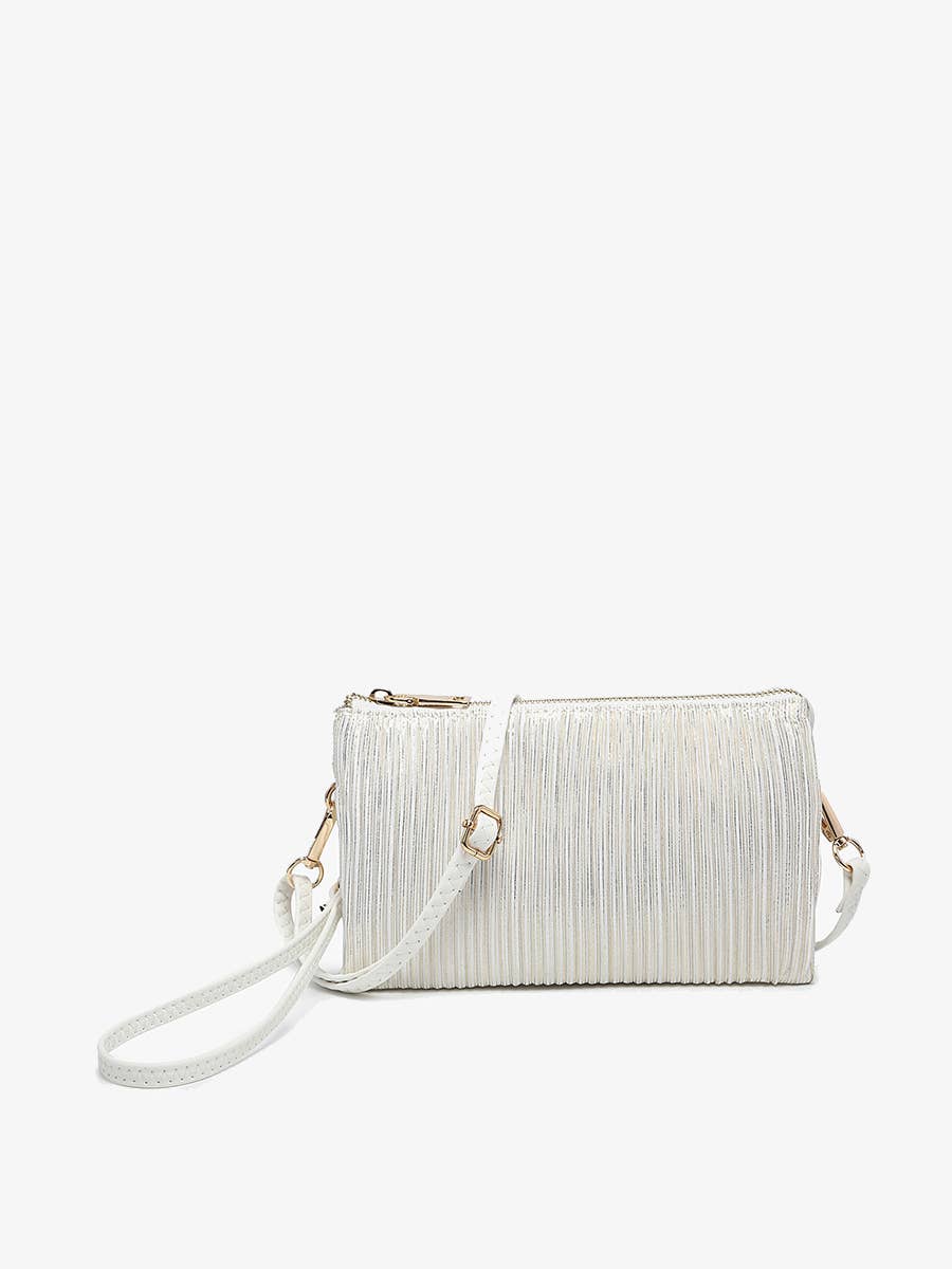 Jen & Co. - Wholesale Crossbodytas - Dames - M013SHST Riley Shimmer Stripe 3-vaks Schoudertas3
