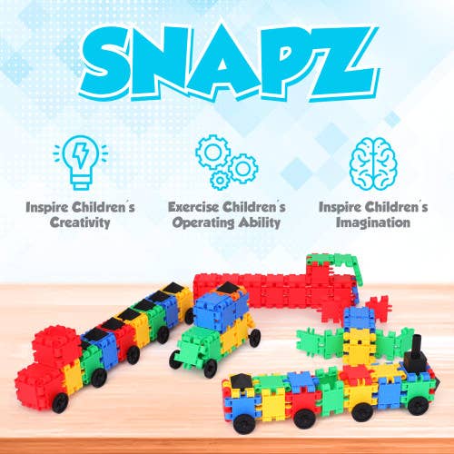 The Toy Group - Wholesale Building Set - Kids - SNAPZ Building Bricks 400 Pcs Connecting Toy - Strong Durabl3