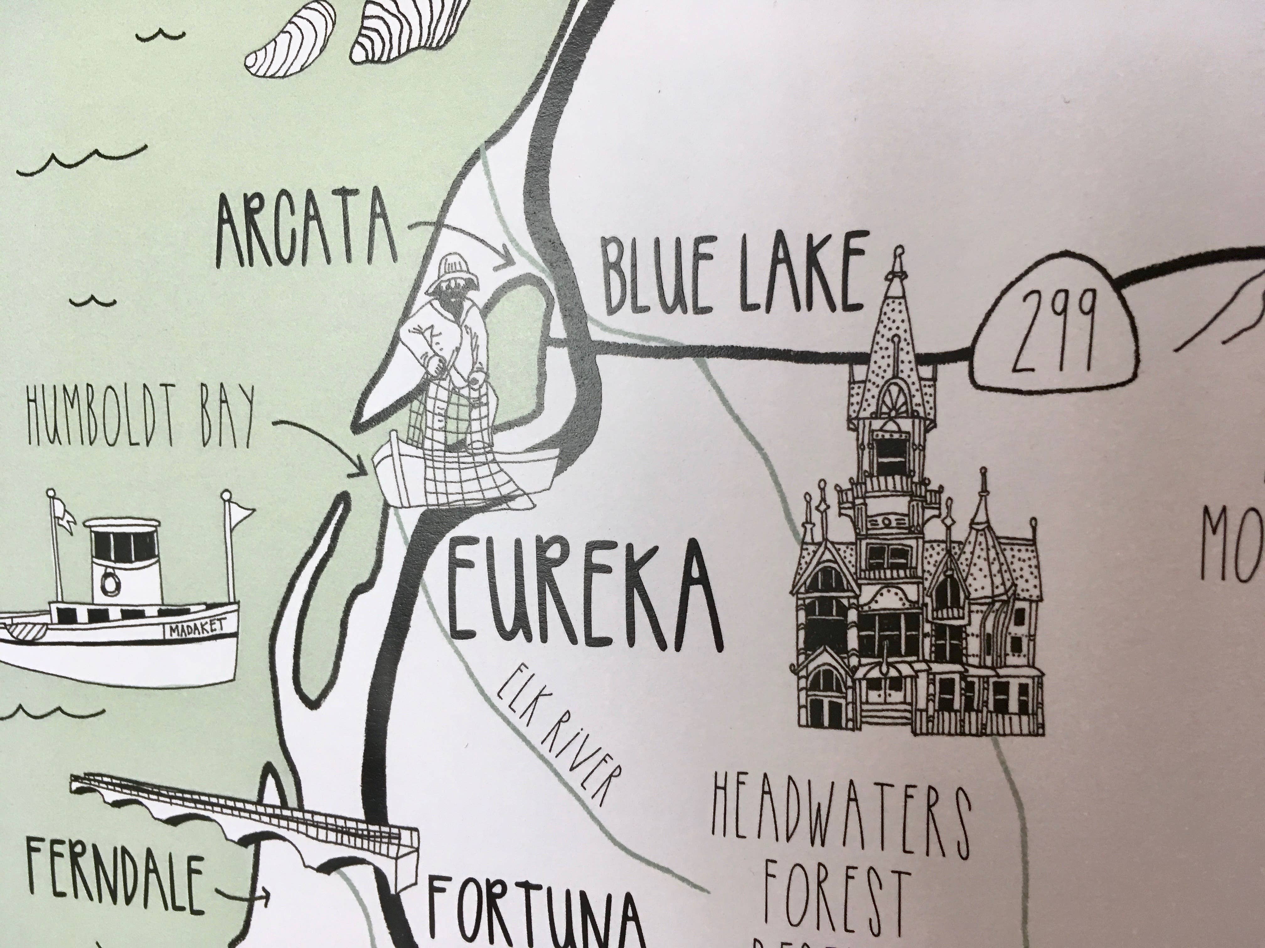 Pen+Pine – wholesale Karta – Humboldt County Karta Tryck4