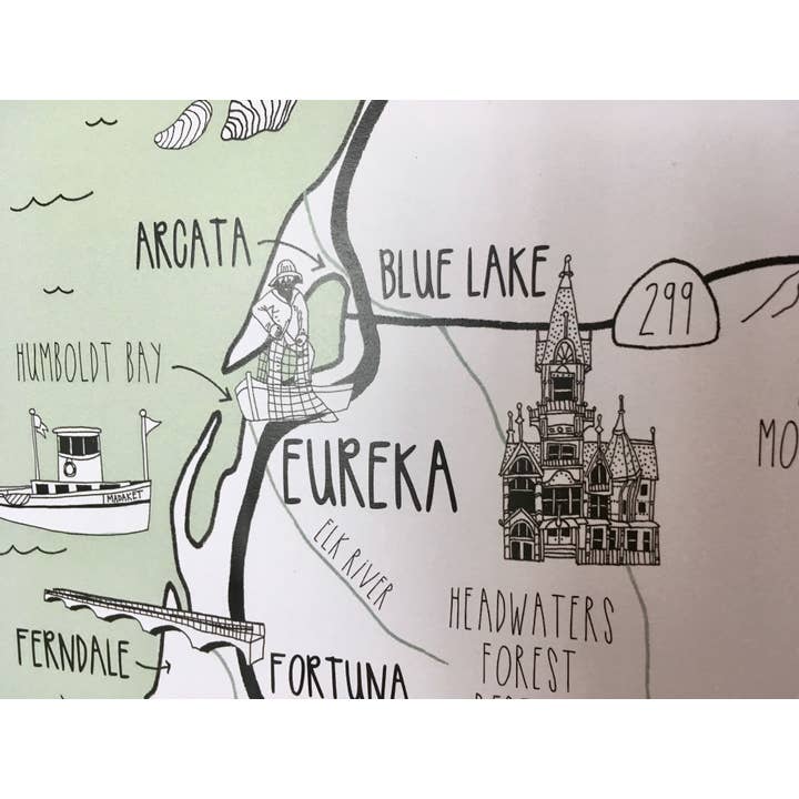 Pen+Pine - Wholesale Map - Humboldt County Map Print4