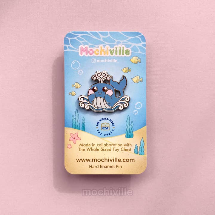 Mochiville - Wholesale Lapel Pin/Button - Charity Baby Whale | Enamel Pin4