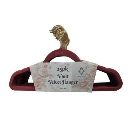 Concepts In Time – Cabides por atacado – Conjunto de 25 Cabides Aveludados para Adultos6