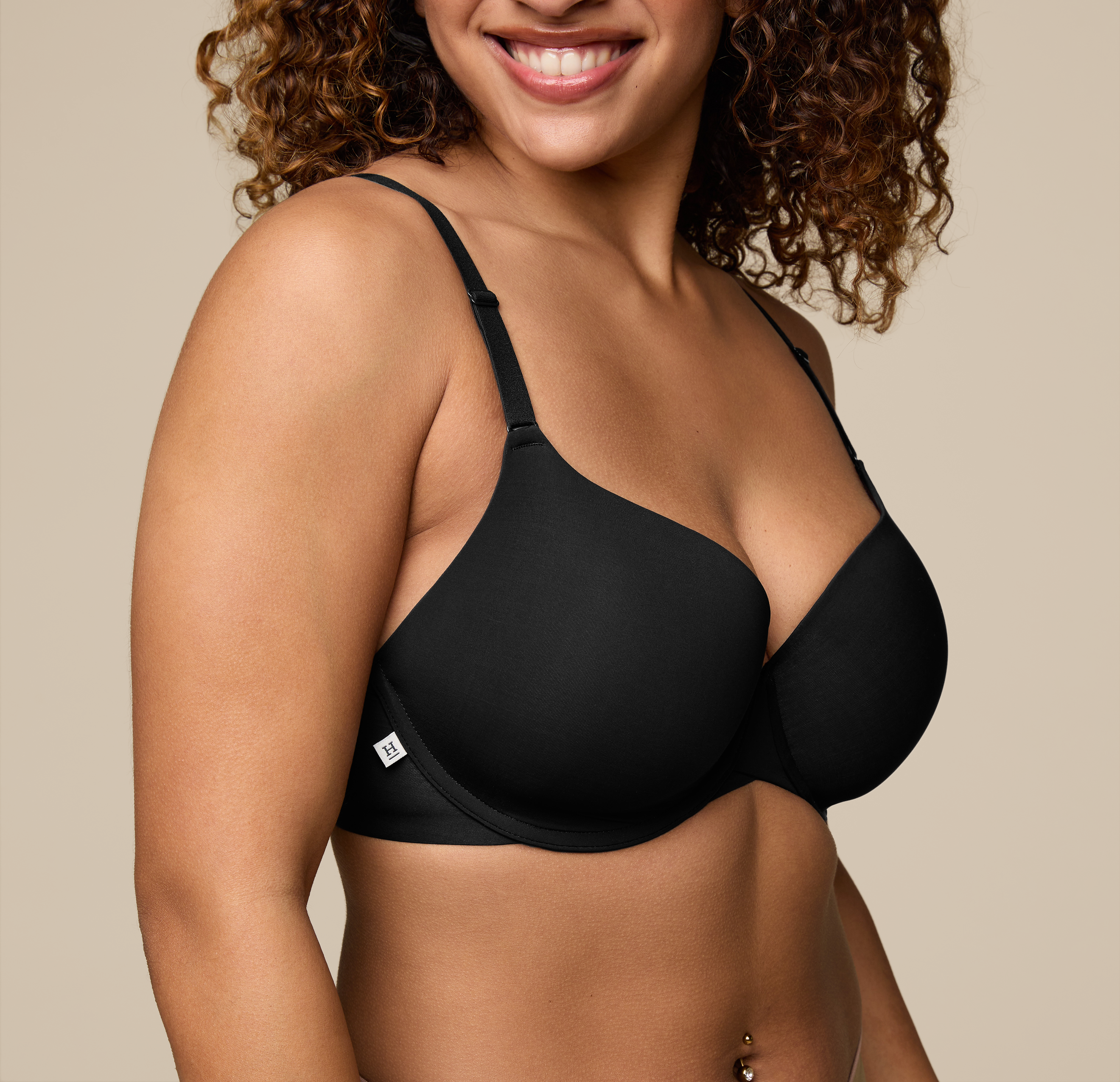 Base T-Shirt Bra - Black for wholesale on Faire0