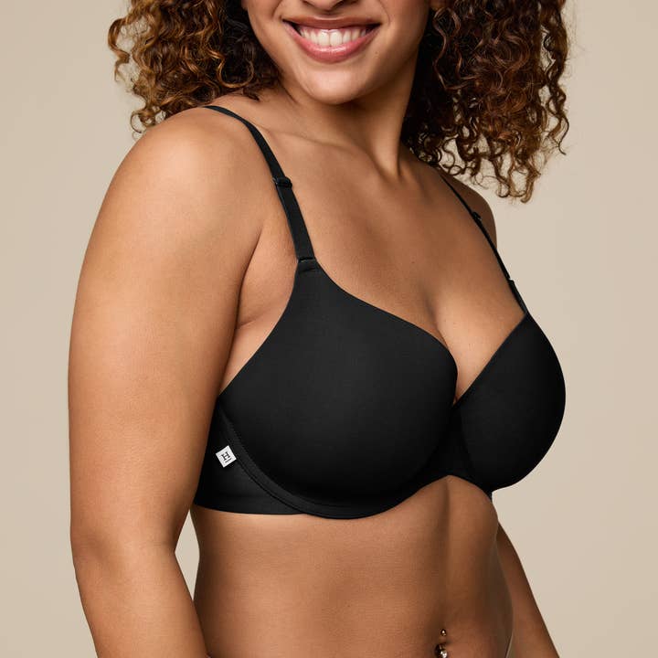 Base T-Shirt Bra - Black for wholesale by Harper Wilde