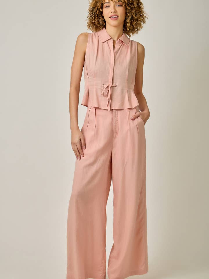 71232 Soft Linen Wide Leg Pants for wholesale by Mystree