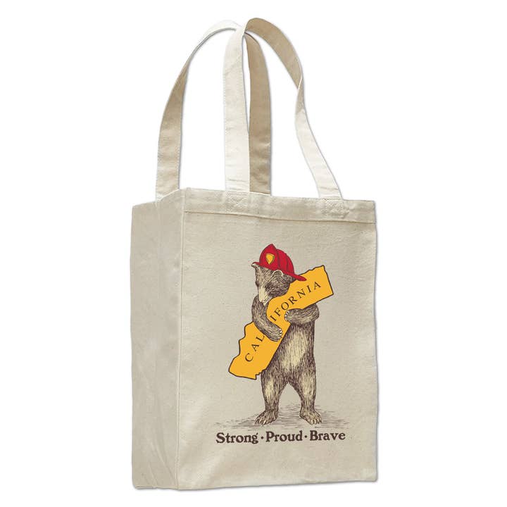 SF Mercantile - Wholesale Tote Bag - Unisex - CA Firefighter Bear Book Bag