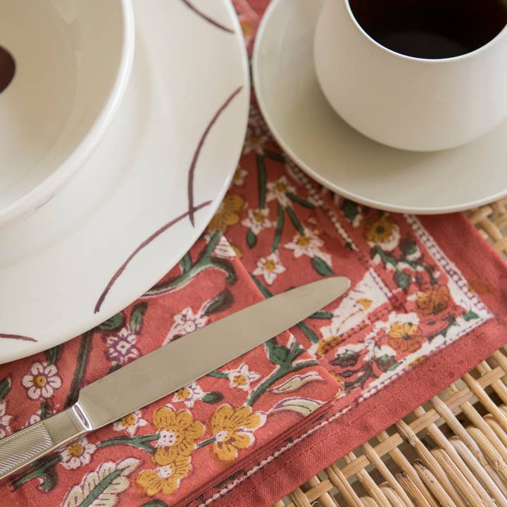 Kapda Casa - Wholesale Tablecloth - Jardín Primavera: Manteles Individuales | 6 Servilletas | Juego de Comedor |50x30cm1