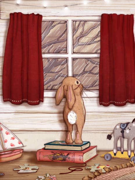 Postkarte Regentag Fenster für den Großhandel von Ollebol & Muis