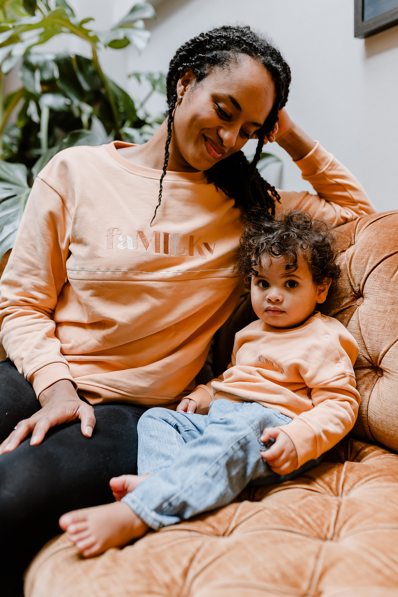 You&Milk - Wholesale Sweatshirt - Women's - faMILKy apricot nursing sweatshirt5