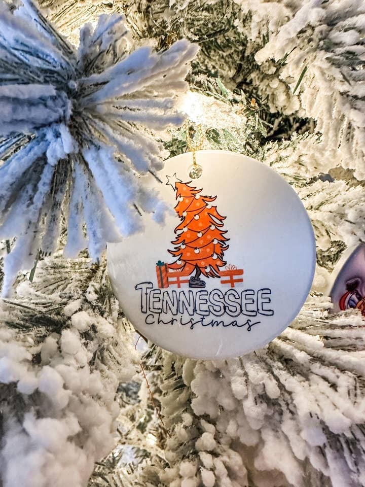 Tennessee Christmas Ornament for wholesale by Wicker Road Boutique
