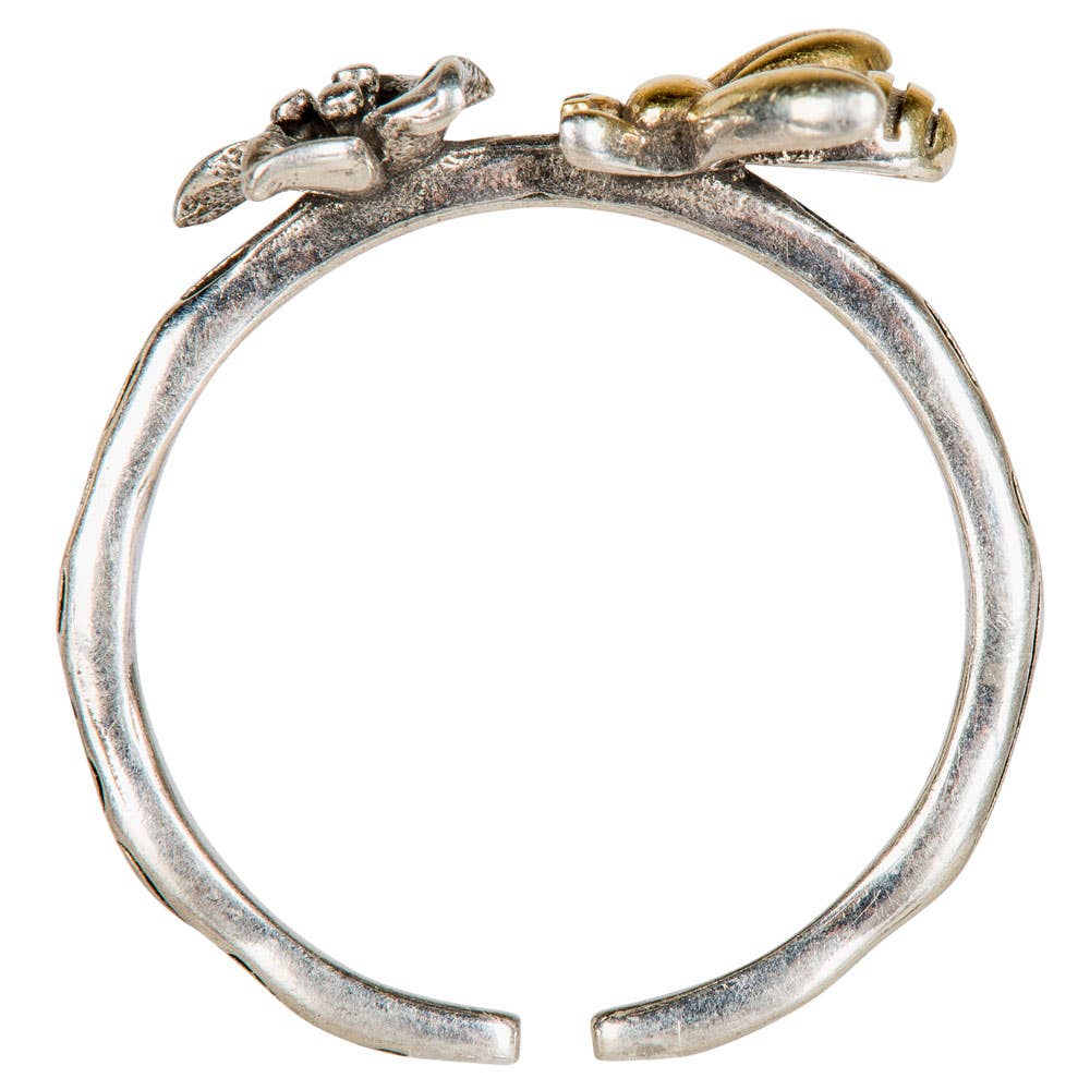 Benjamin International - Wholesale Band/Stacked Ring - BEE AND FLOWER RING2