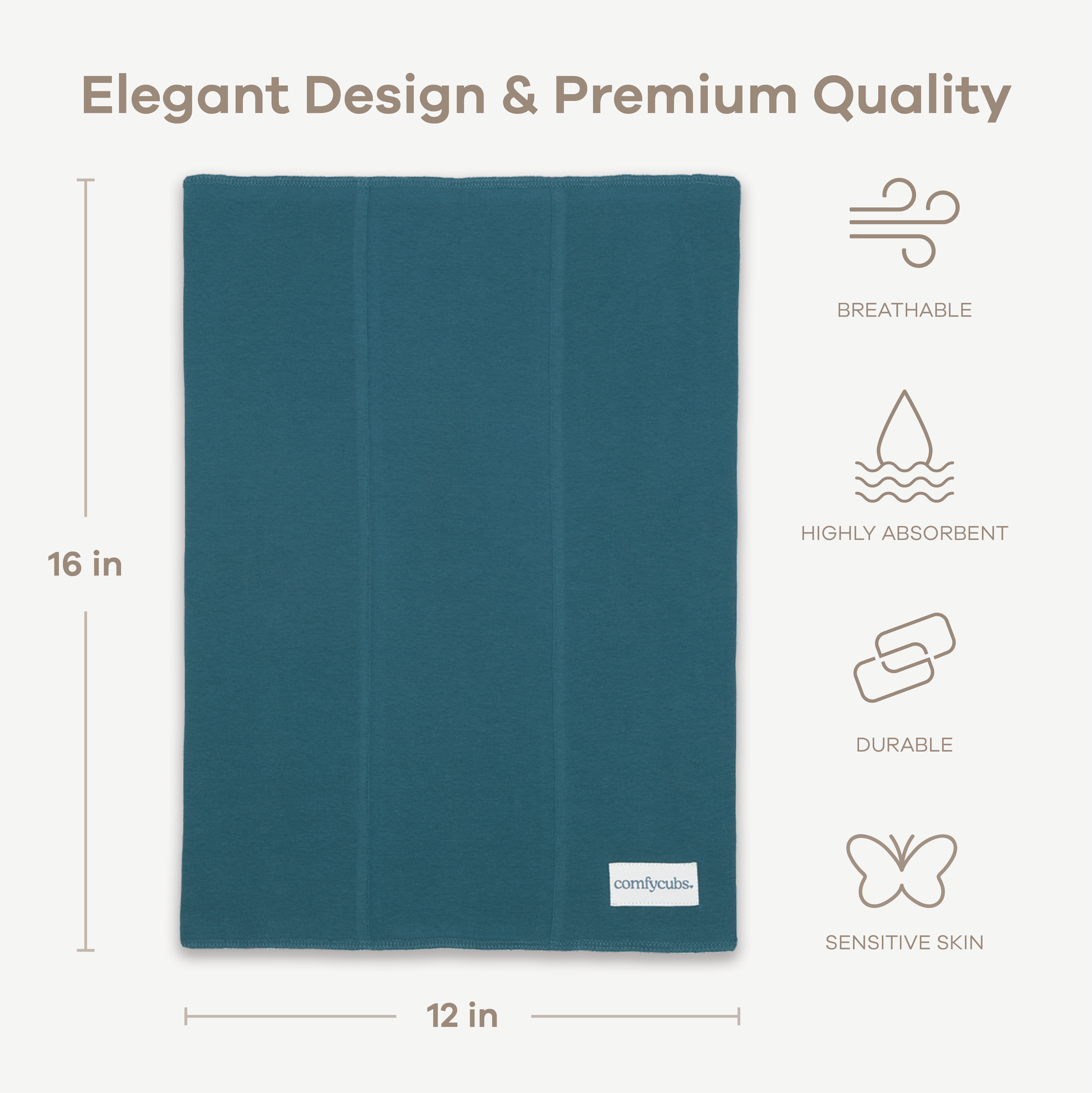 Comfy Cubs - Wholesale Burp Cloth - Baby - Baby Burp Cloths Set, Large 6-Layer, 100% Cotton Comfy Cubs36