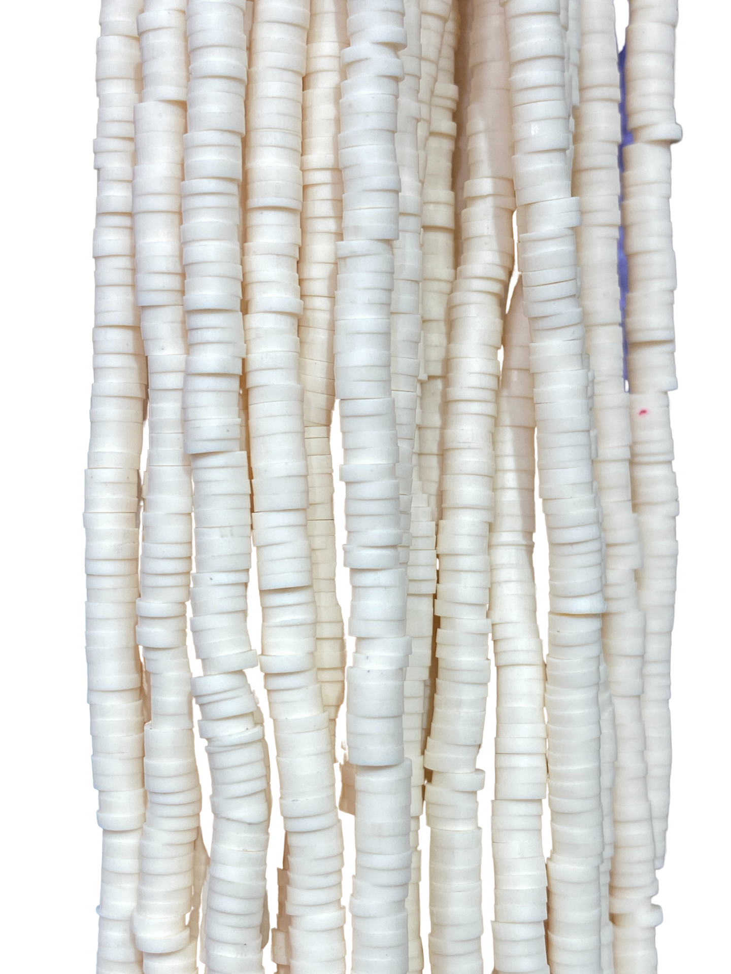 Hvid Off-White Heishi Disc - Lerperler for engroshandel på Faire0