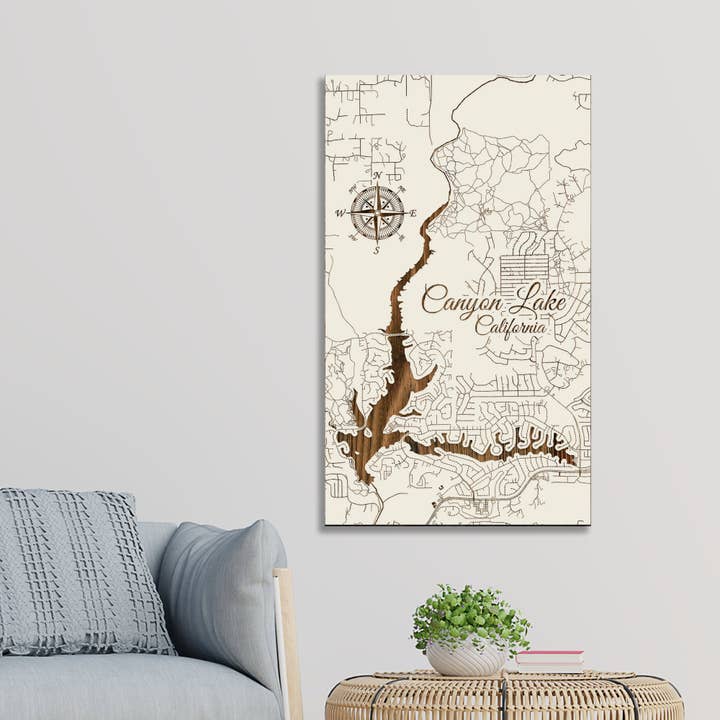 Californie : carte des rues de Canyon Lake pour la vente par Fire & Pine