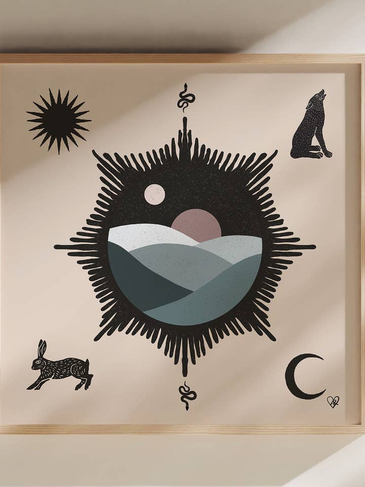 Santa Clarita Print 12x12 in for wholesale by Ashten Rubio Art