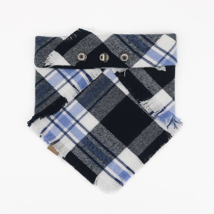The Luminous Pets - Wholesale Pet Bandana - Dog - Blue/White Plaid Bandana | Cat& Dog Bandana | Adjustable