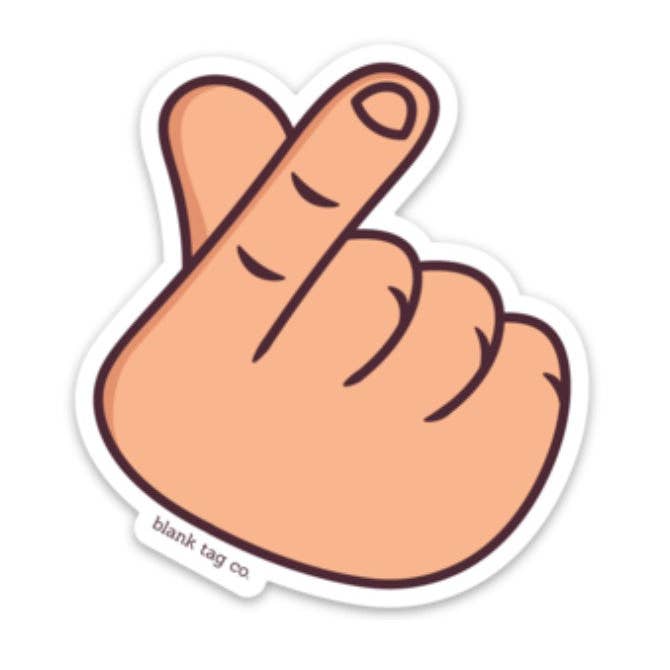 Blank Tag Co.® Waterproof Sticker - Finger Heart Sign for wholesale by Blank Tag Co. - Waterproof Stickers