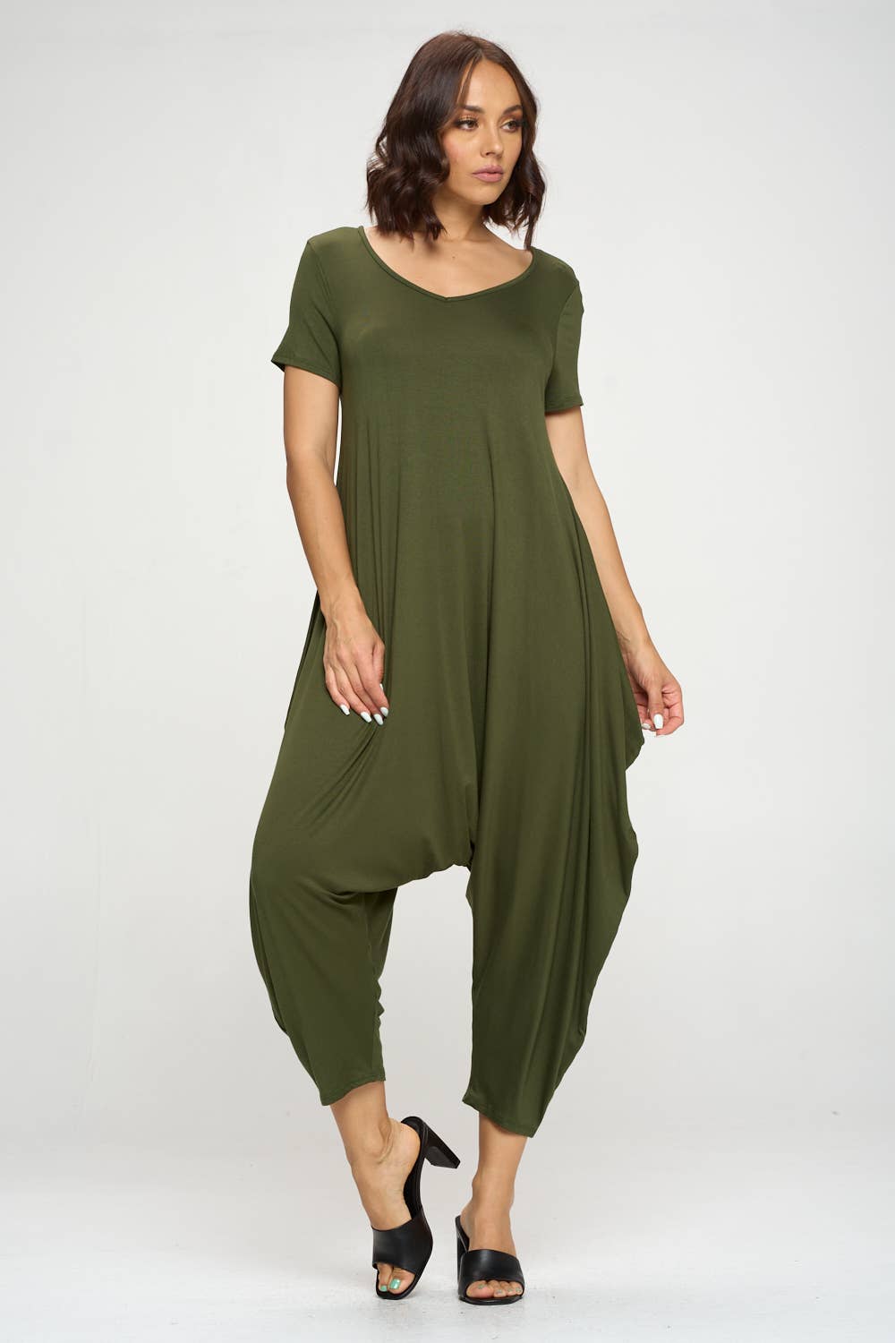 Allium - Wholesale Jumpsuit - Women's - Solid Harem Jumpsuit1