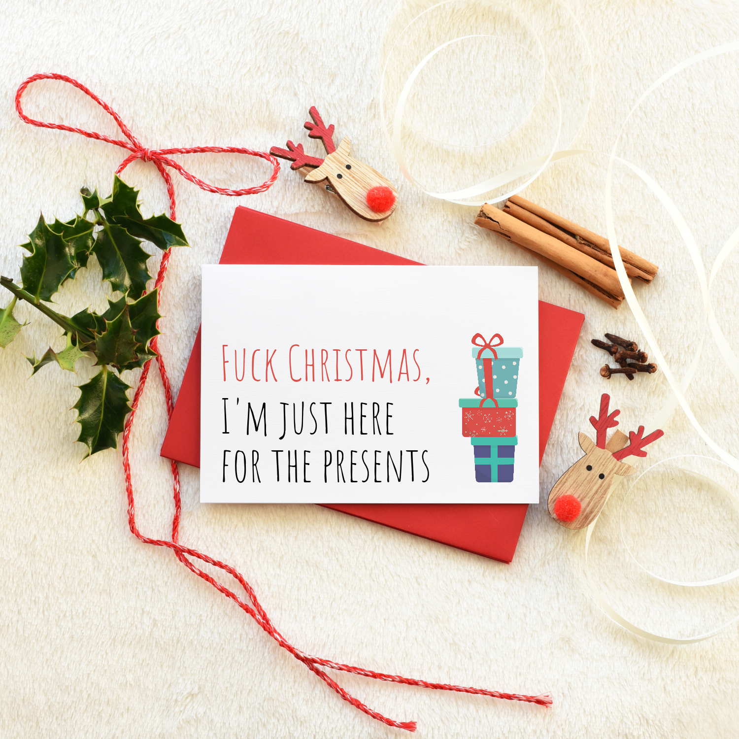 Wonky Cards - Wholesale Christmas Card - Christmas bumper pack - 60 cards A Very Merry Christmas - Greeting card5