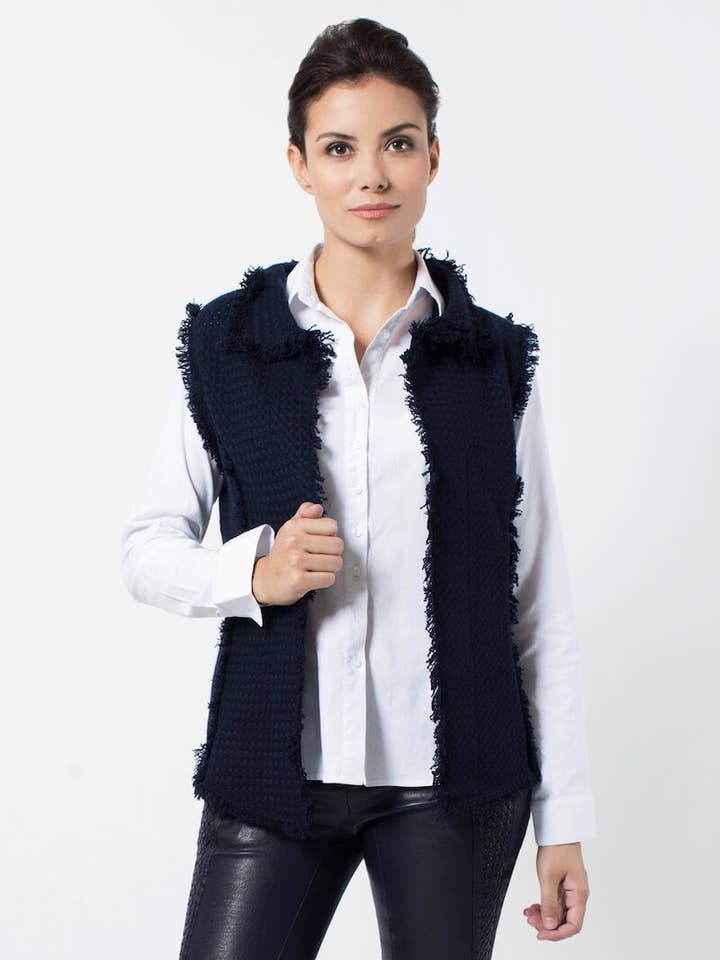 Nuan Cashmere – Colete - Unissexo por atacado – Colete COCO - Preto7