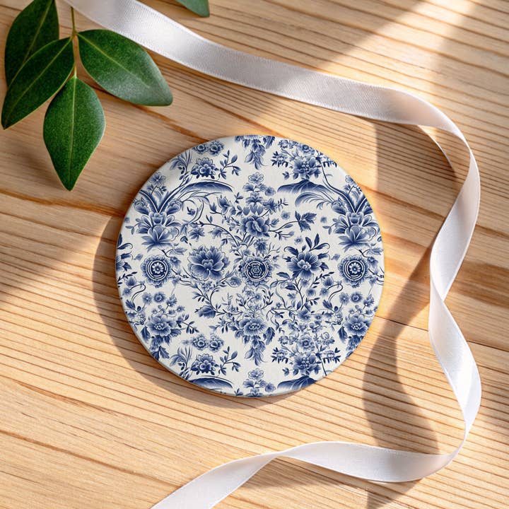 Gia Roma - Wholesale Decorative Tabletop Object - Blue Country Coaster Elegant Grandmillennial Blue Home Decor81