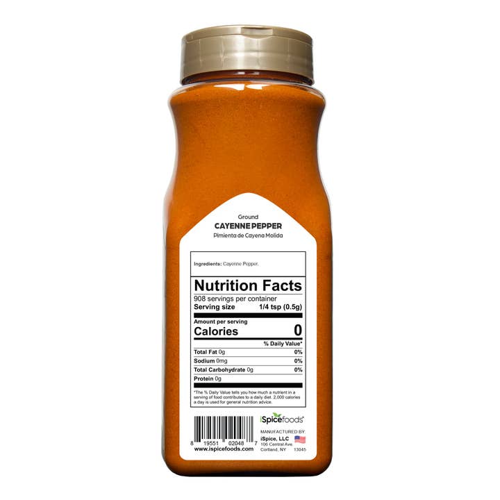 iSpice - Wholesale Dried Spice - iSpice | Cayenne Red Pepper | 16 oz | Food Service Size | Kosher | Rich Aroma