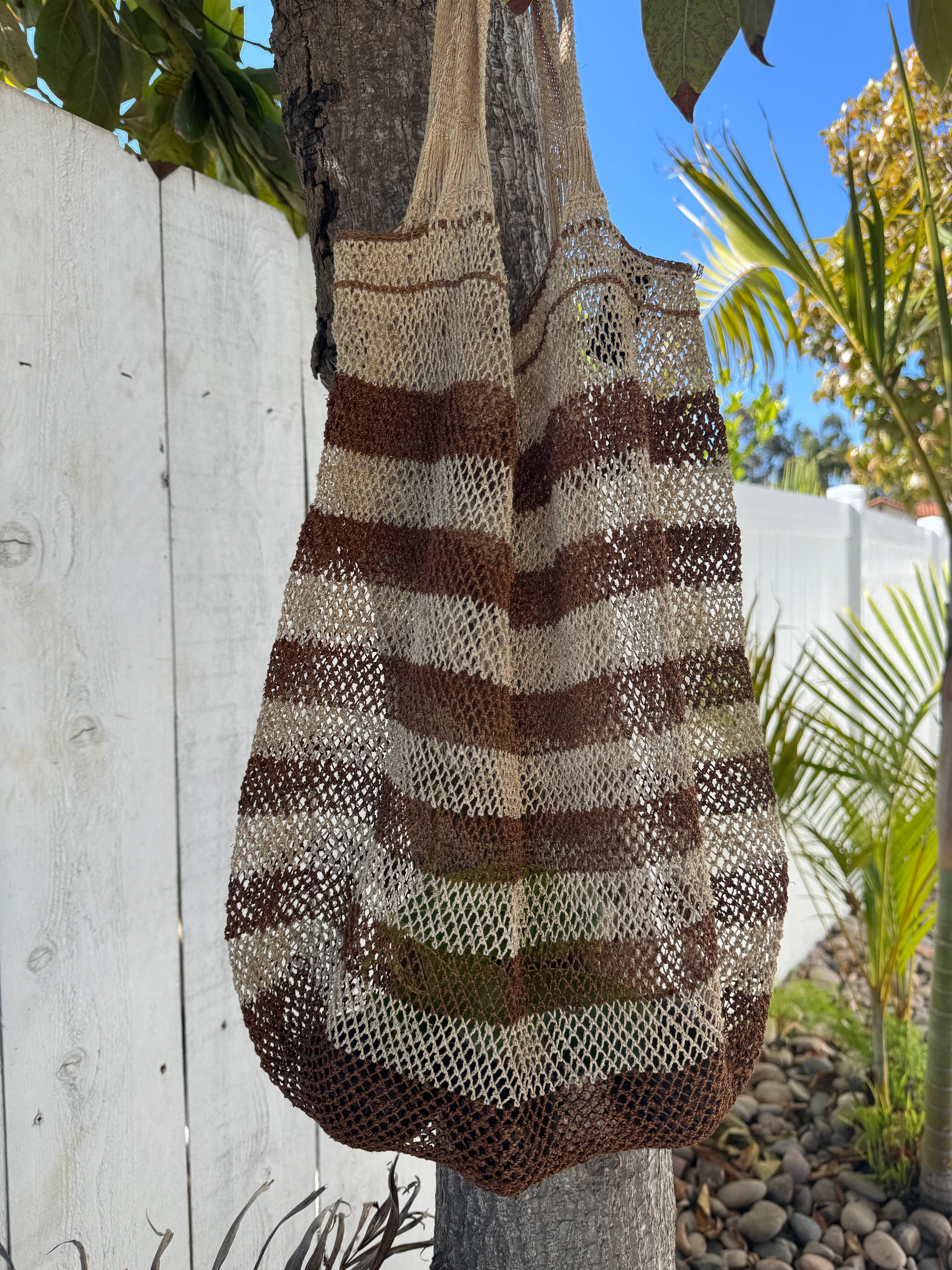 A Million Elephants - Wholesale Tote Bag - Women's - Natural Vine Tote Bag - Stripe3