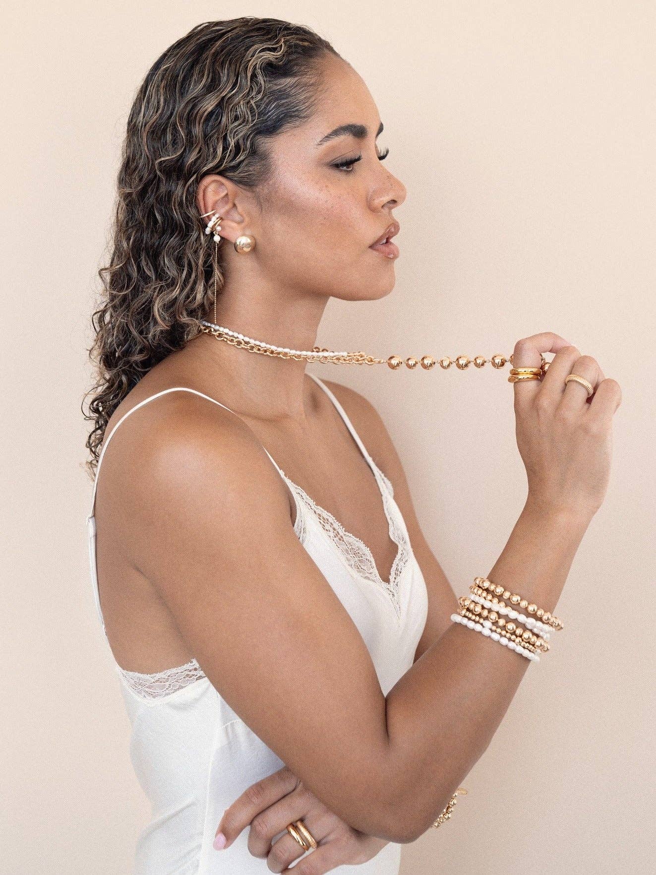 Wholesale Pearl Drama Ear Cuff Set for your store - Faire