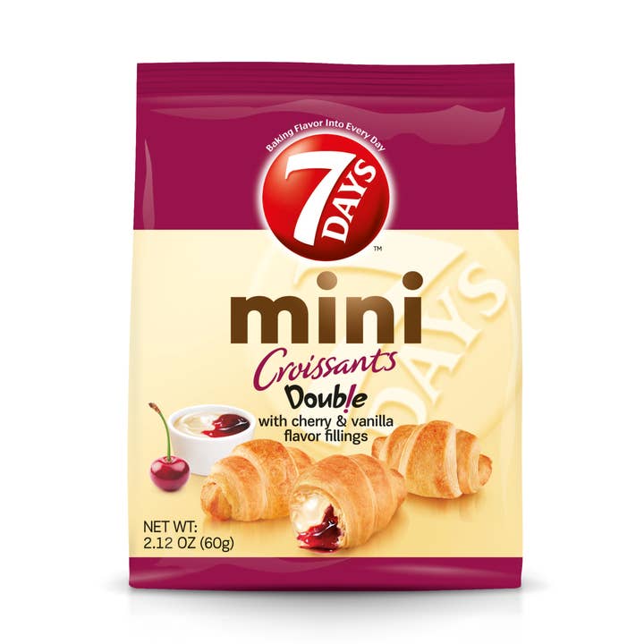 Mini-pochettes de croissants, garniture cerise-vanille (paquet de 30) pour la vente par 7days Snacks
