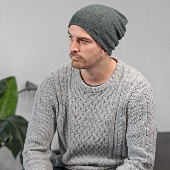 Mens 100% Cashmere Beanie - The David for wholesale by King & Fifth Supply Co