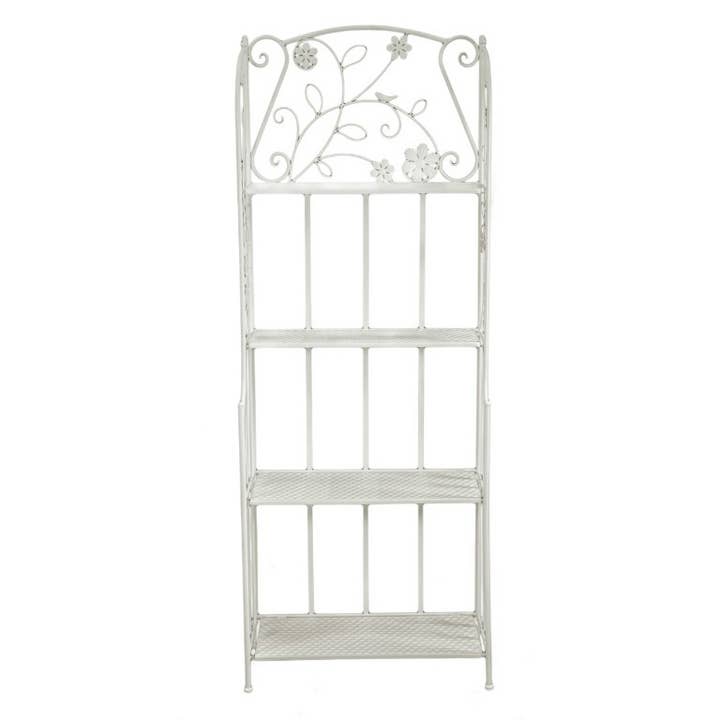 Milena Metal Shelf 4 Tiers White CM59x29h158 for wholesale on Faire