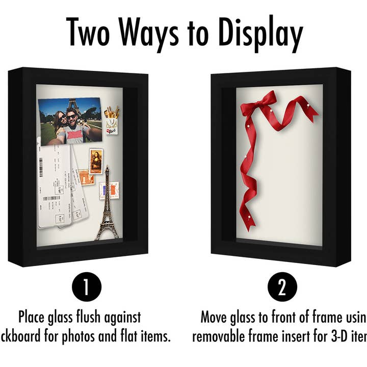 Americanflat Shadow Box Frame with Black Molding (2 Pack) for wholesale on Faire
