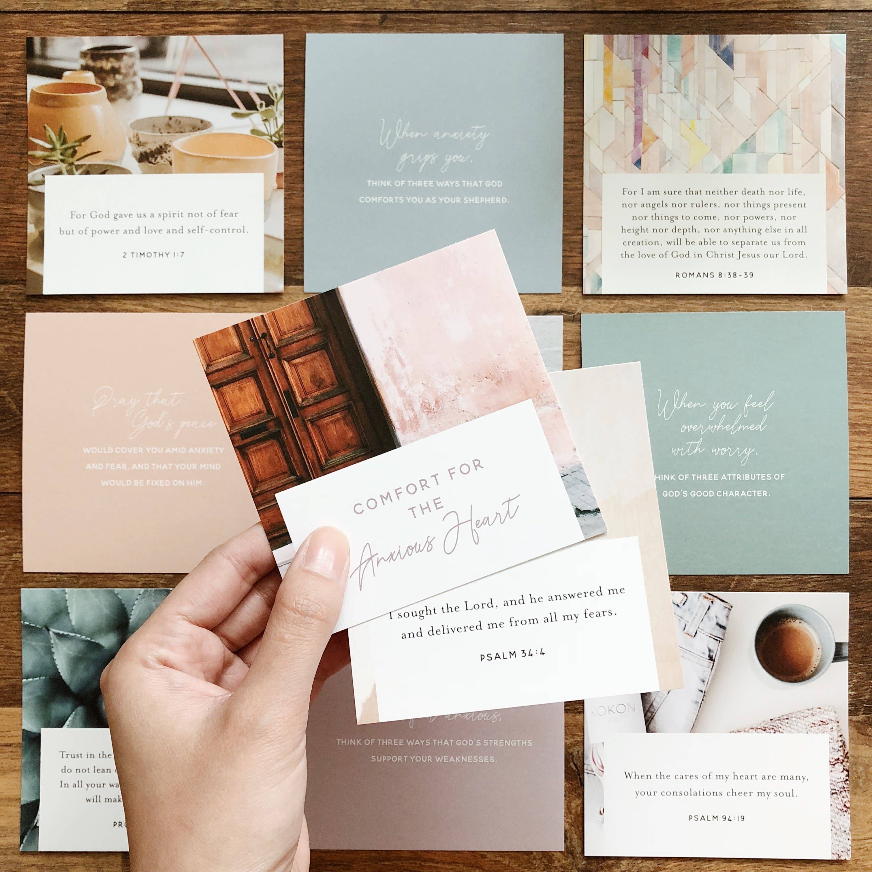 The Daily Grace Co - Wholesale Religious Card - Comfort for the Anxious Heart Verse Cards2
