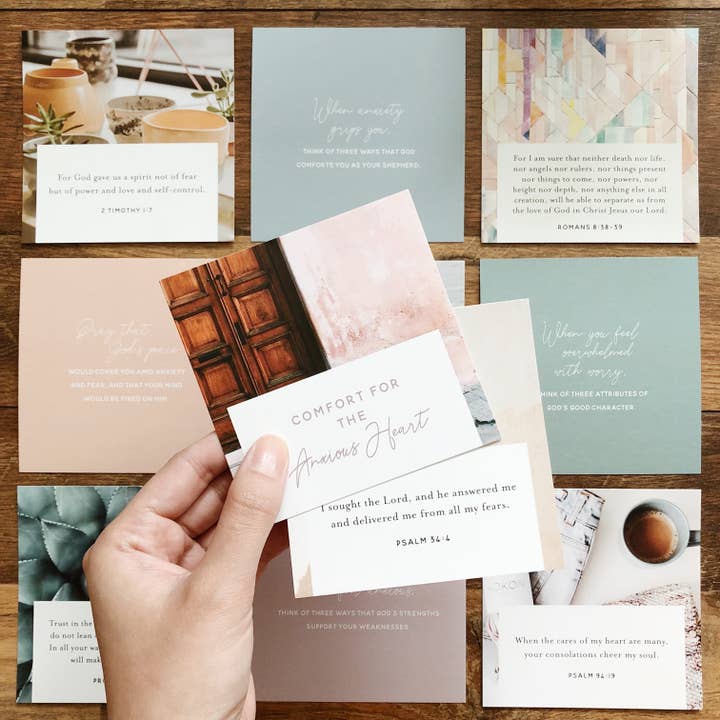 The Daily Grace Co - Wholesale Religious Card - Comfort for the Anxious Heart Verse Cards2
