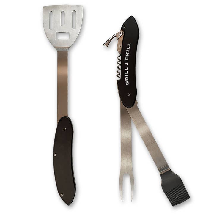 Lucky Jack - Wholesale Outdoor Grill Tools - Grill & Chill 5-in-1 – BBQ Multi-Tool Set (10pk)1