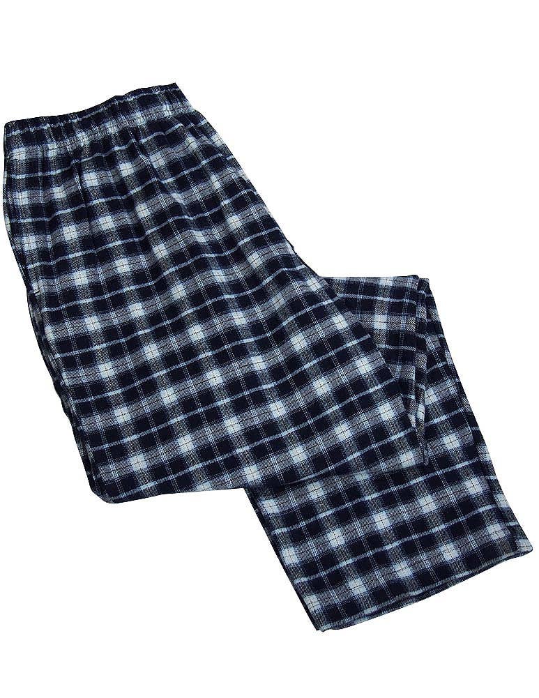 navy plaid  Majestic International Mens Cotton Flannel Sleep Lounge Paja for wholesale on Faire1