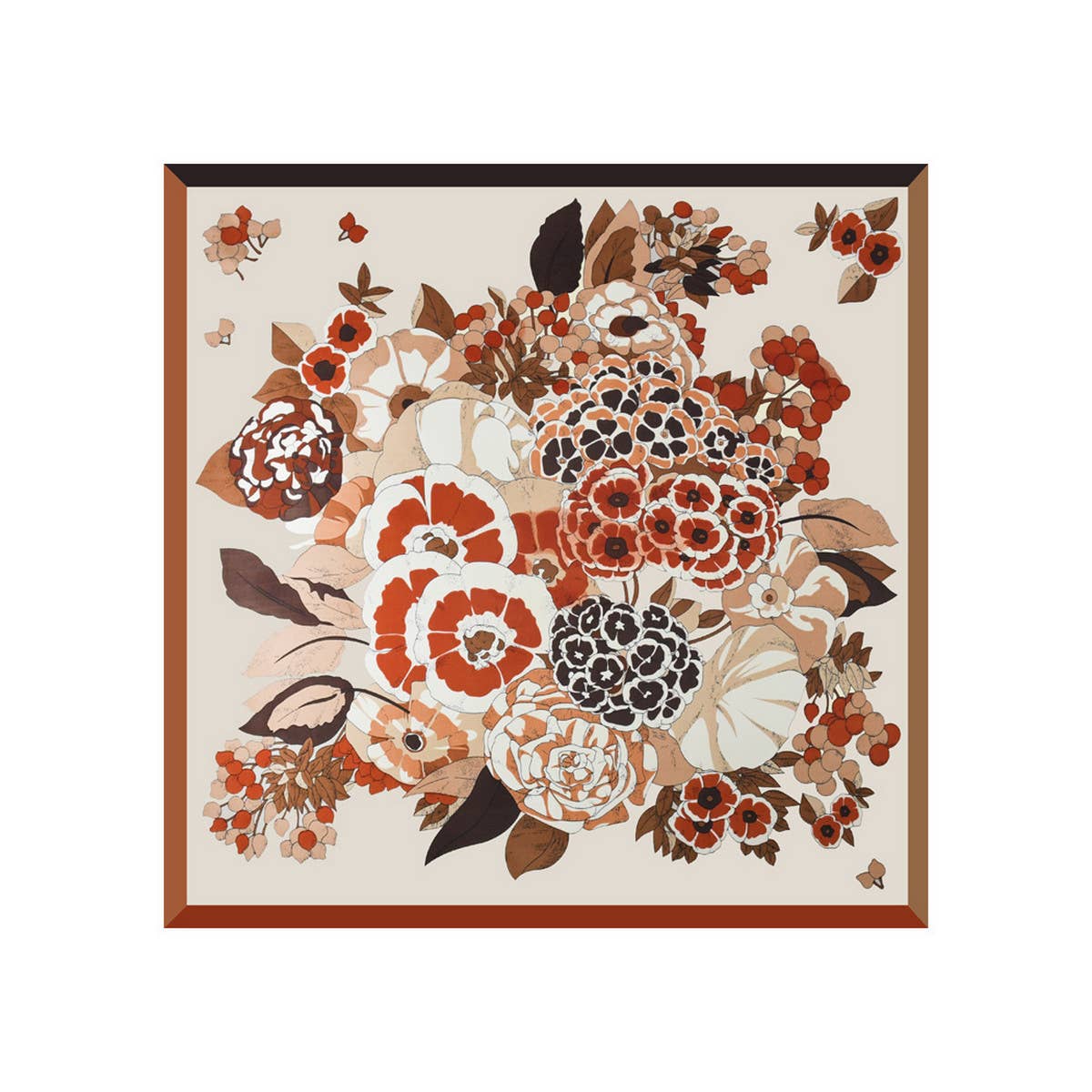 ACCITY - Wholesale Scarf - Women's - Elegant Floral Satin Scarf for Work & Sun Protecti_CWASC11645