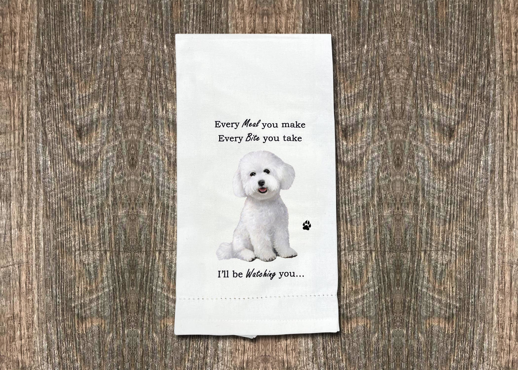 E&S Pets - Wholesale Dishcloth - Bichon Frise Kitchen Towel4