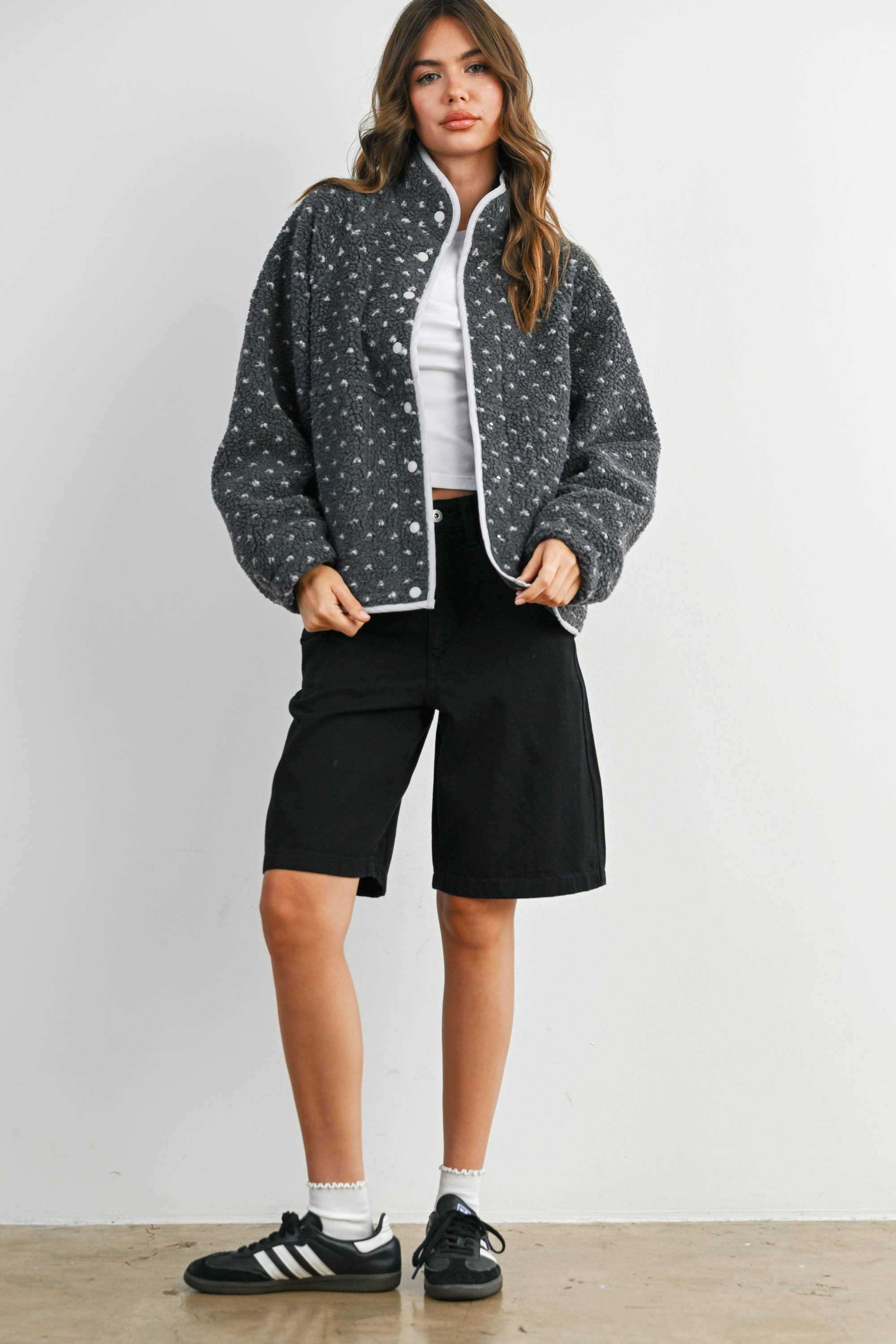 BUTTERMELON - Wholesale Jacket - Women's - High Pile Fleece Puffer Jacket - BMJ783131