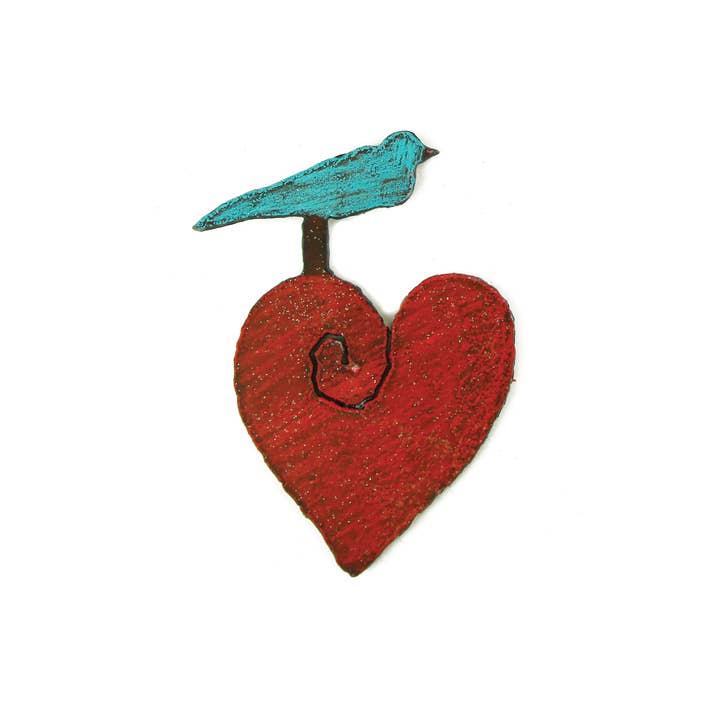 Whimsies - Venta al por mayor Imanes - Imán magnético para pájaros en forma de corazón, regalo para salón de spa, reciclado1