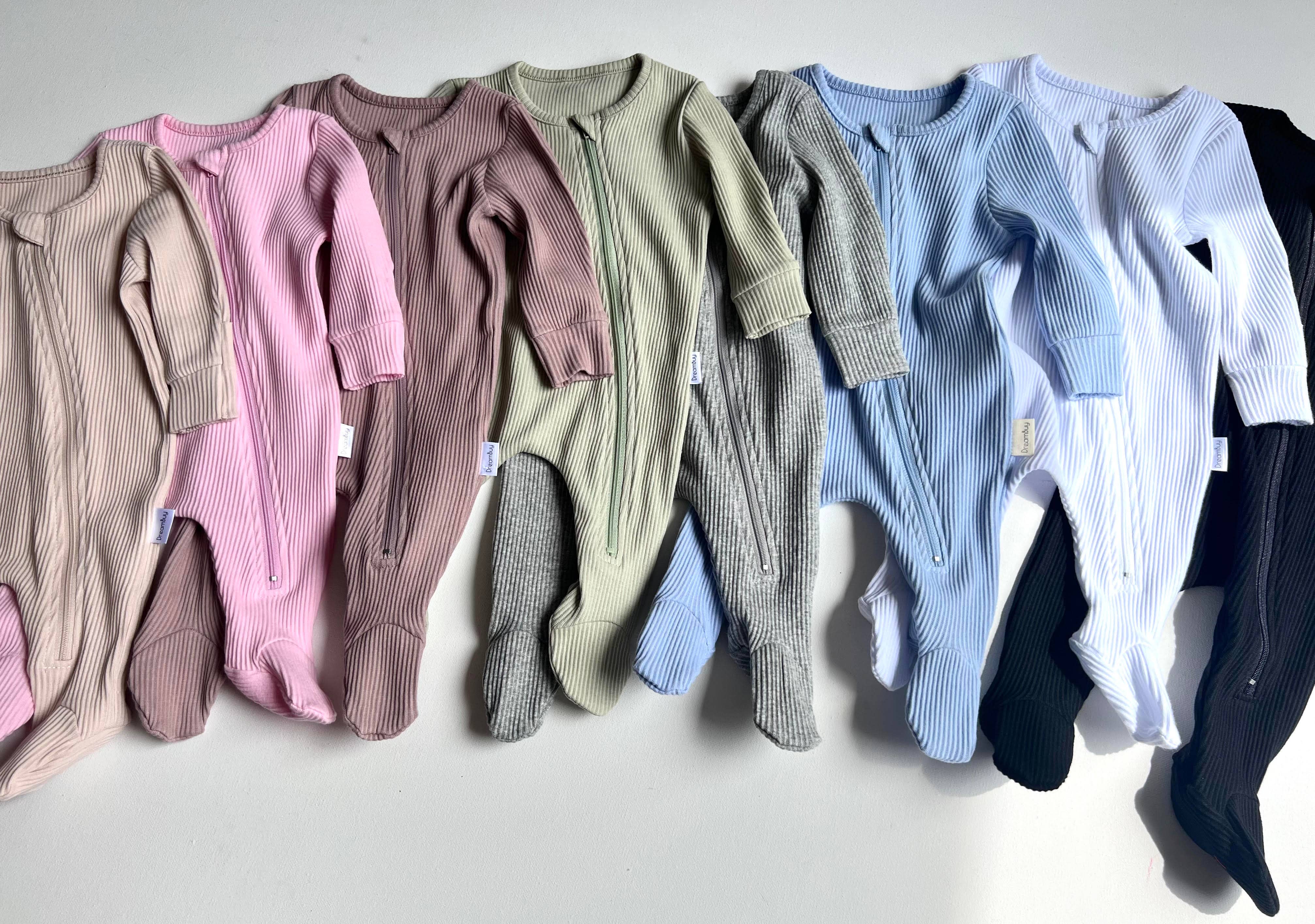 DreamBuy - Wholesale Sleepsuit - Baby - Sage Zip Sleepsuit4