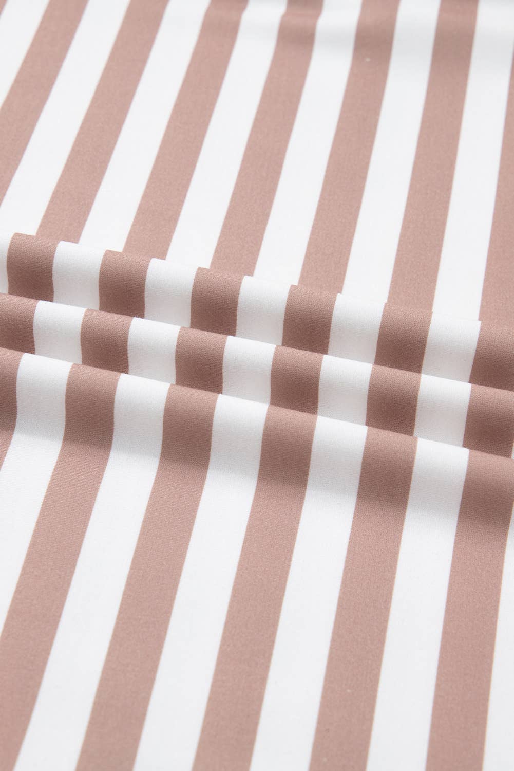 Beige Stripe Contrast Edge Pullover and Shorts Plus Size Set for wholesale on Faire12