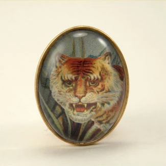 B.Berish - Wholesale Brooch - I of the Tiger - Full Color Tiger Image Brooch0